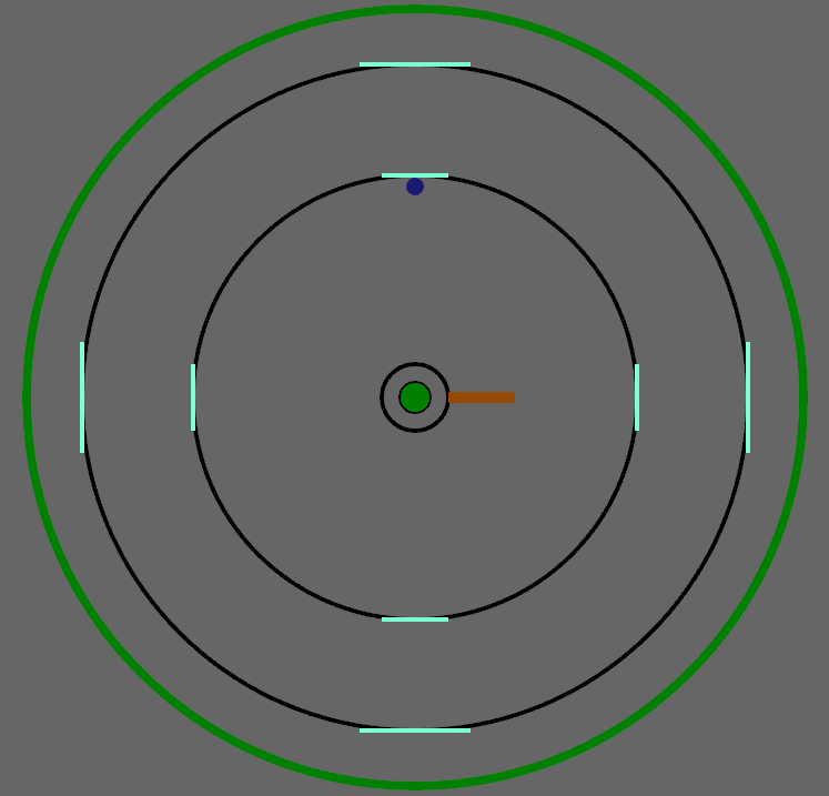 Cricket Pong - Pong in a circle, a bowling vs. batting duel