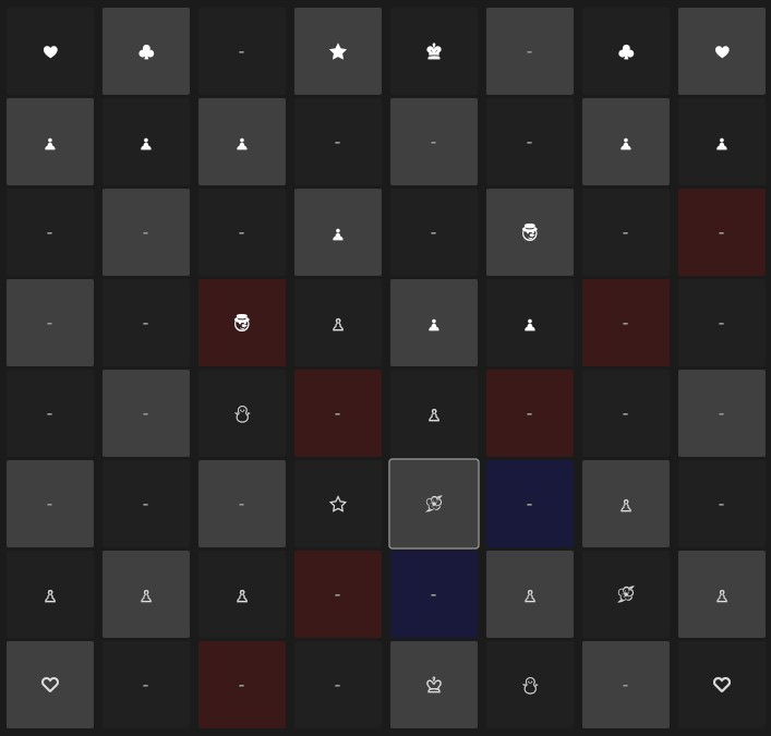 Wild Chess - Chess with randomized piece behaviors.